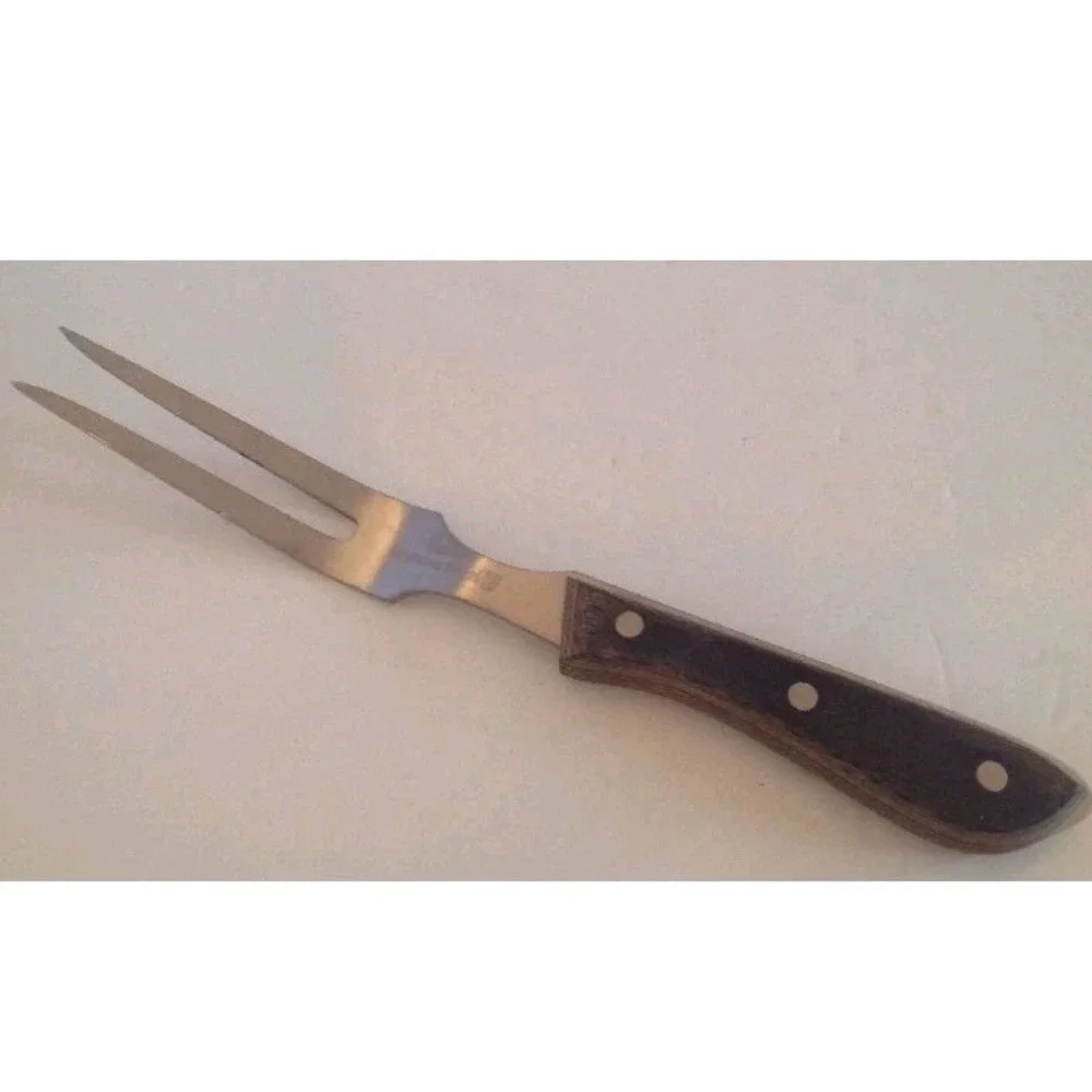 Emperor Steel Household Carving Meat Fork Stainless Steel Wood Handle Japan